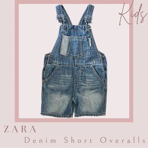 Zara Denim Short Overalls NWT